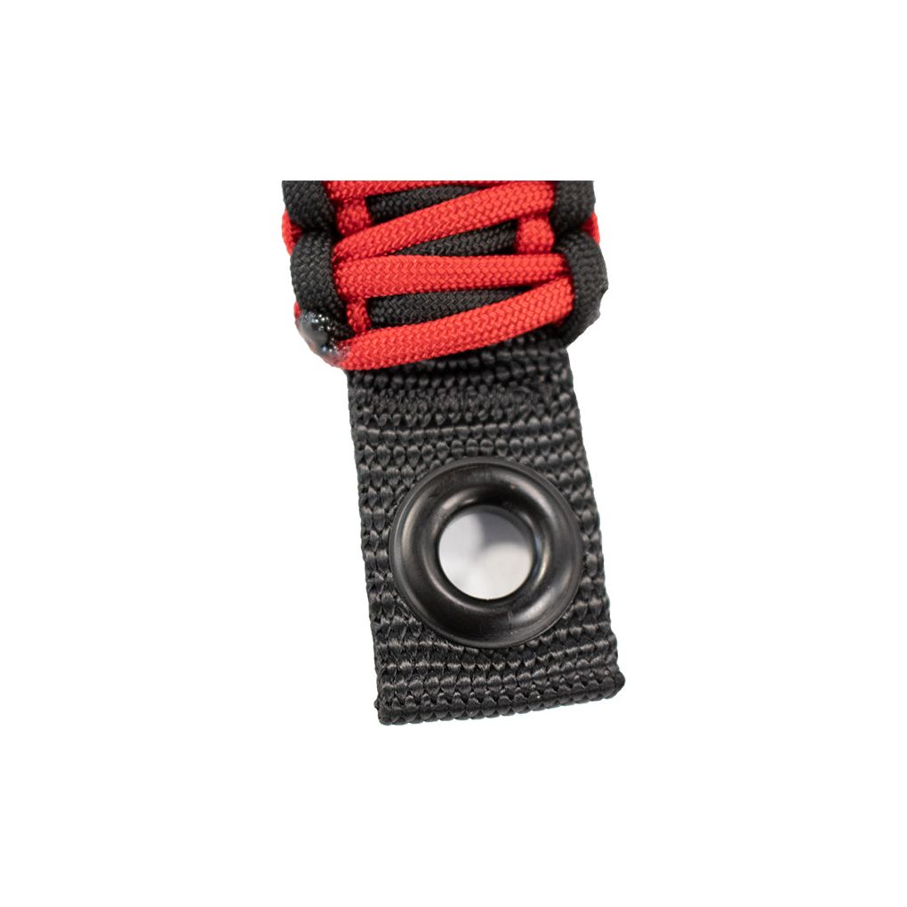 FISHBONE OFFROAD | 97-06 Wrangler Hd 550Lb Red Paracord Door Handles Black Nylon Webbing | FB55286