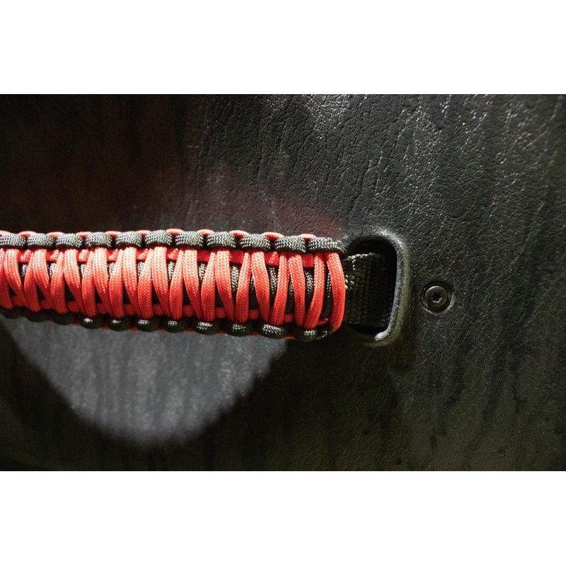 FISHBONE OFFROAD | 97-06 Wrangler Hd 550Lb Red Paracord Door Handles Black Nylon Webbing | FB55286