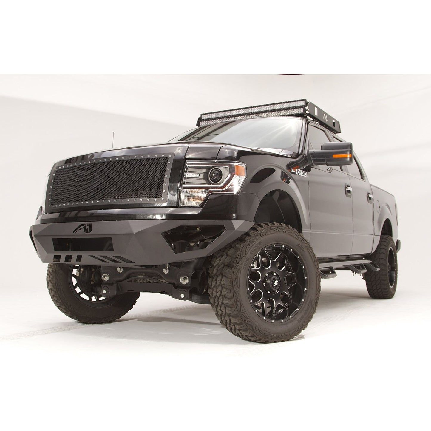 Fab Fours Vengeance Front Bumper 2 Stage Black Powder Coated No Guard l FF09-D1951-1