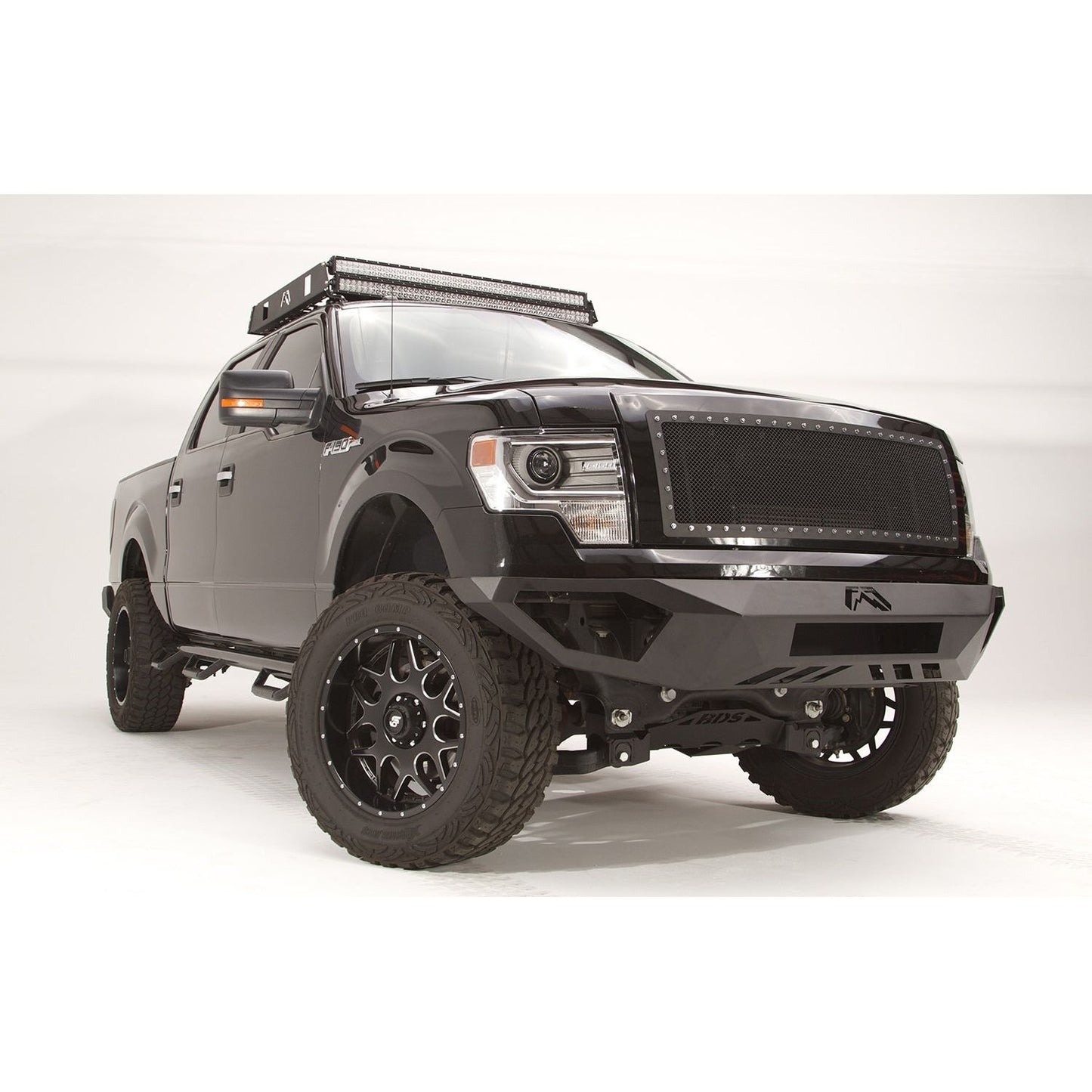 Fab Fours Vengeance Front Bumper 2 Stage Black Powder Coated No Guard l FF09-D1951-1