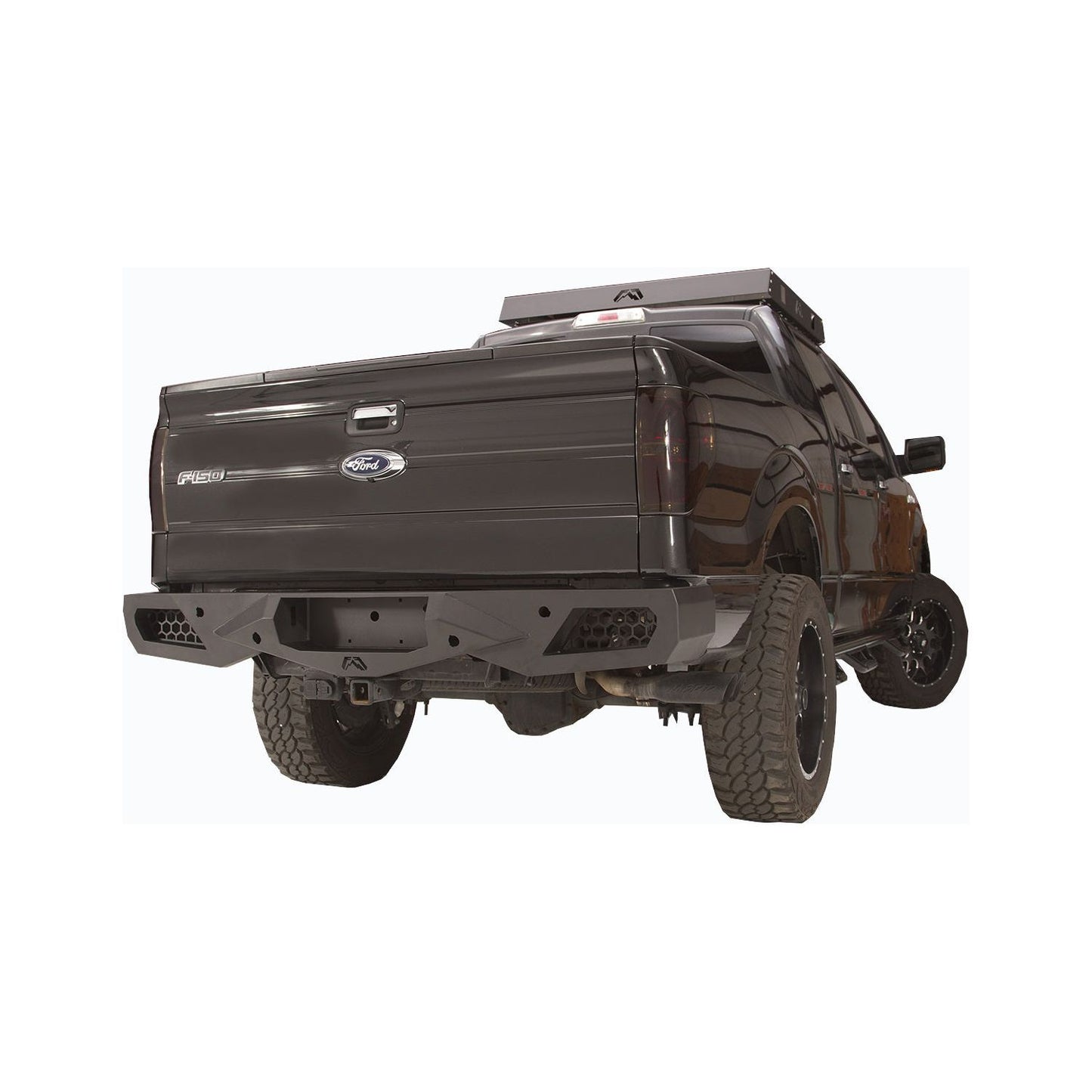 Fab Fours Vengeance Rear Bumper 2 Stage Black Powder Coated l FF09-E1751-1