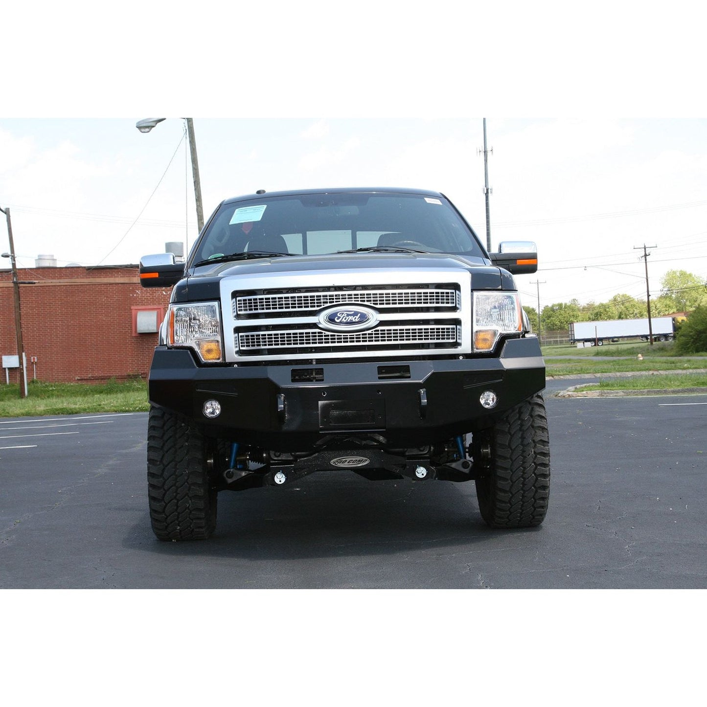 Fab Fours Premium Heavy Duty Winch Front Bumper 2 Stage Black Powder Coated w/o Grill Guard Incl. 1 in. D-Ring Mounts/Light Cut-Outs w/Hella 90mm Fog Lamps And 60mm Turn Signals l FF09-H1951-1