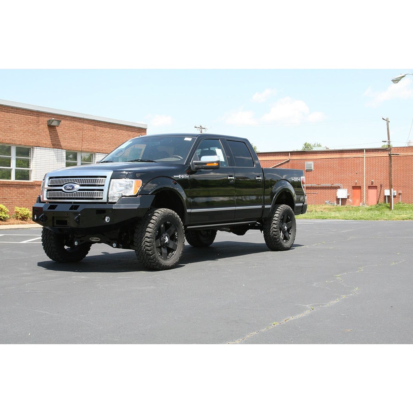 Fab Fours Premium Heavy Duty Winch Front Bumper 2 Stage Black Powder Coated w/o Grill Guard Incl. 1 in. D-Ring Mounts/Light Cut-Outs w/Hella 90mm Fog Lamps And 60mm Turn Signals l FF09-H1951-1
