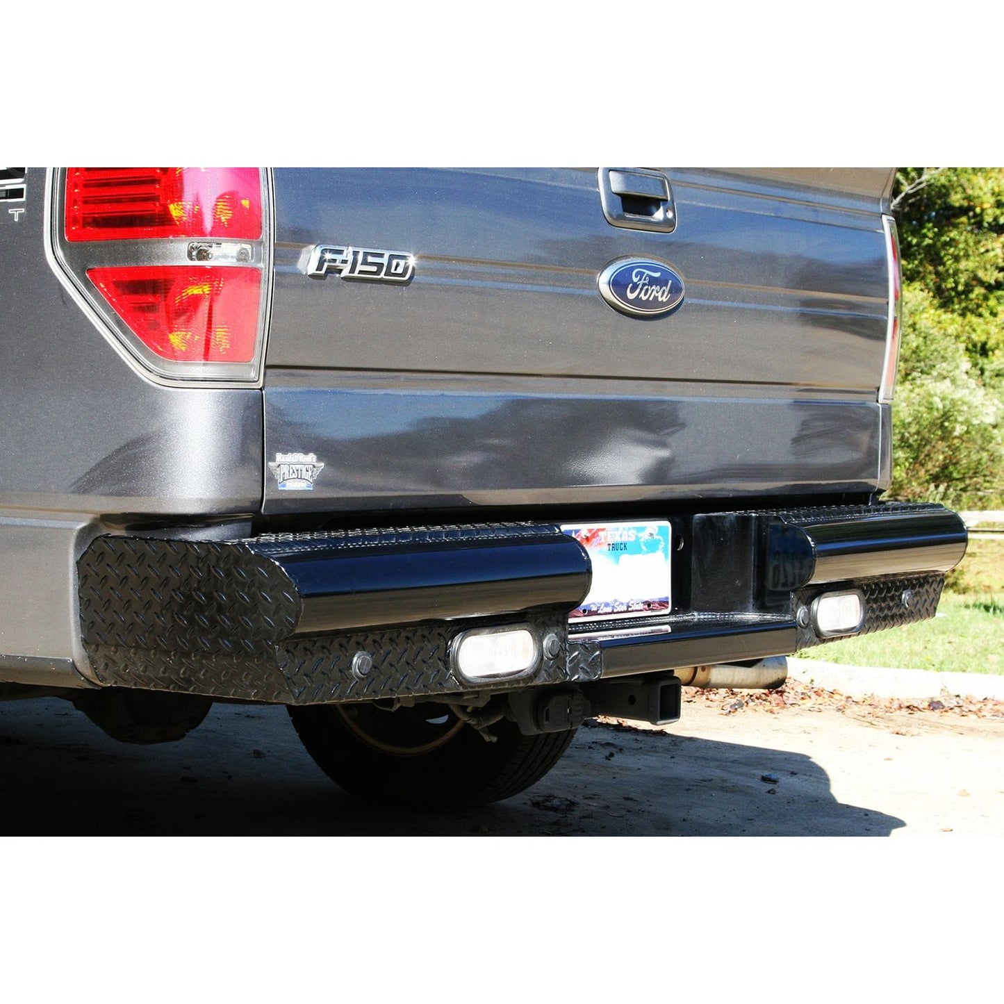 Fab Fours Black Steel Ranch Rear Bumper 2 Stage Black Powder Coated l FF09-T1750-1