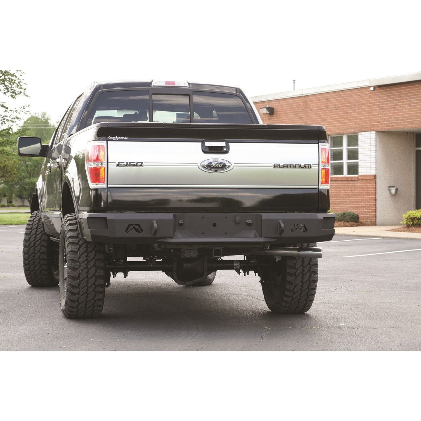 Fab Fours Heavy Duty Rear Bumper 2 Stage Black Powder Coated Incl. 0.75 in. D-Ring Mount l FF09-W1750-1