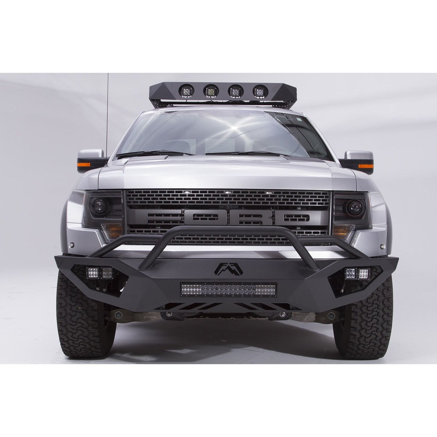 Fab Fours Vengeance Front Bumper 2 Stage Black Powder Coated Pre-Runner l FF10-D1962-1