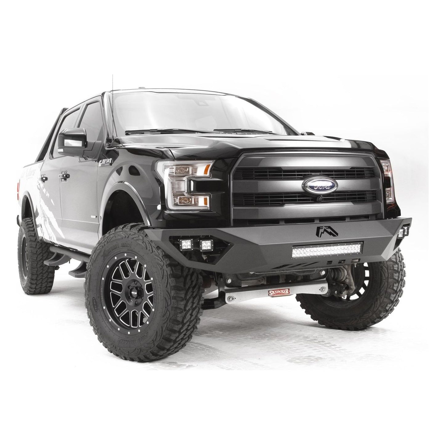Fab Fours Vengeance Front Bumper 2 Stage Black Powder Coated No Guard l FF15-D3251-1