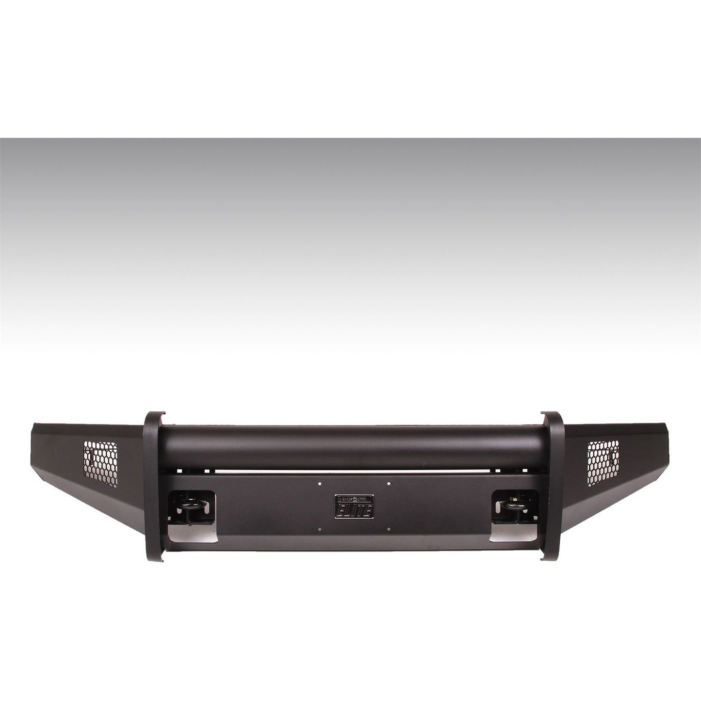 Fab Fours Elite Front Bumper 2 Stage Black Powder Coated w/o Full Grill Guard Incl. Light Cut-Outs And Tow Hooks l FF15-R3251-1