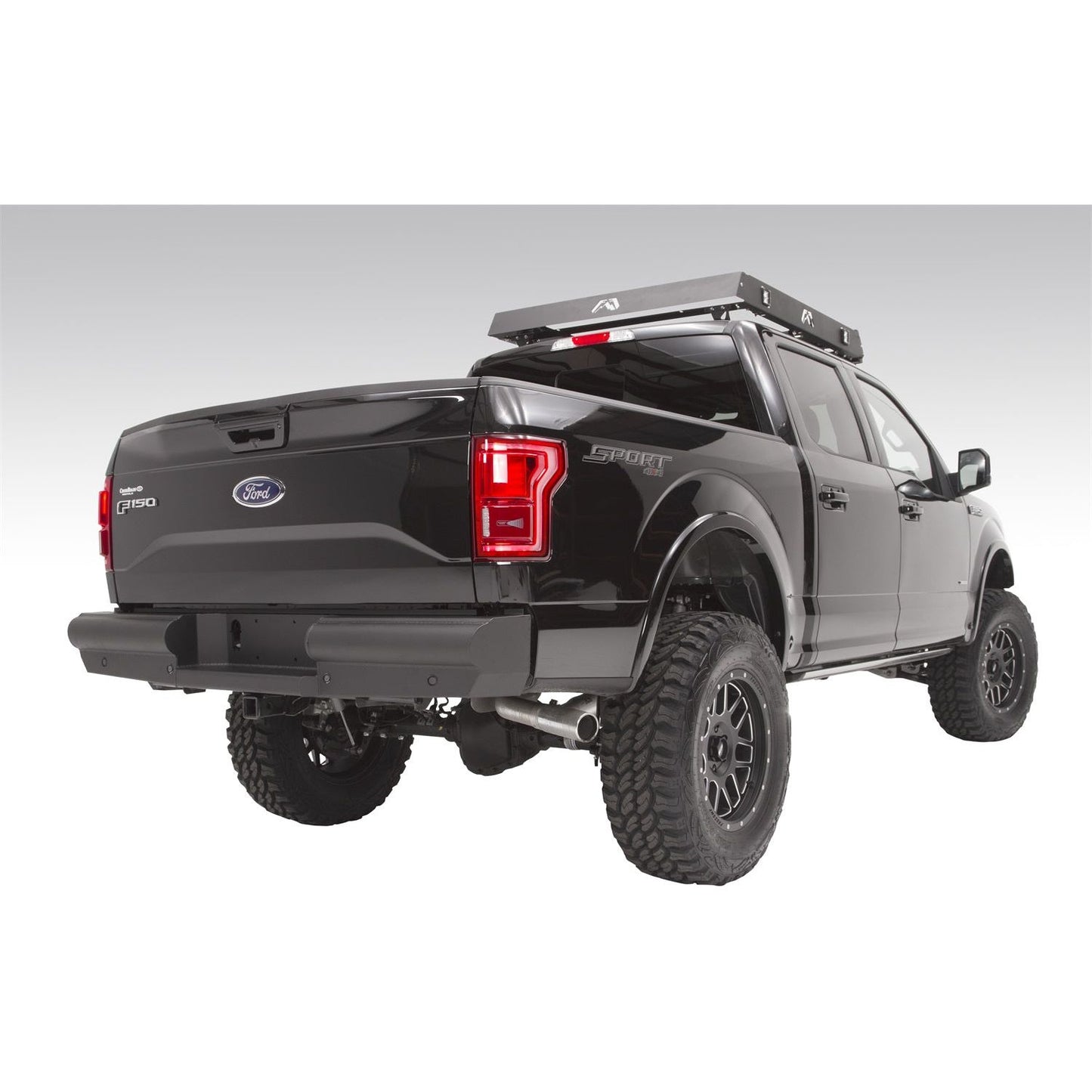 Fab Fours Elite Rear Bumper 2 Stage Black Powder Coated l FF15-U3250-1