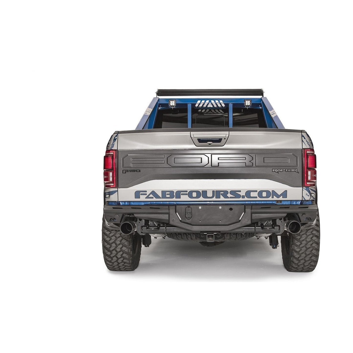 Fab Fours Aero Rear Bumper 2 Stage Black Powder Coated l FF17-E4371-1