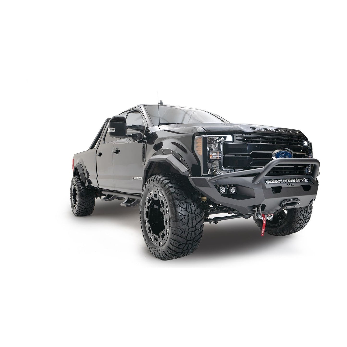 Fab Fours Matrix Front Bumper 2 Stage Black Powder Coat 7/8 in. D-Ring Mounts Pre-Runner Guard l FS17-X4152-1