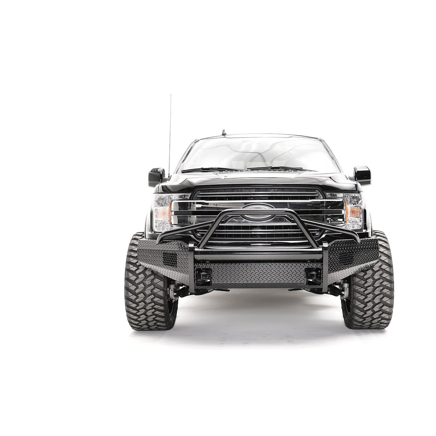 Fab Fours Black Steel Front Bumper 2 Stage Black Powder Coated Pre-Runner l FF18-K4562-1