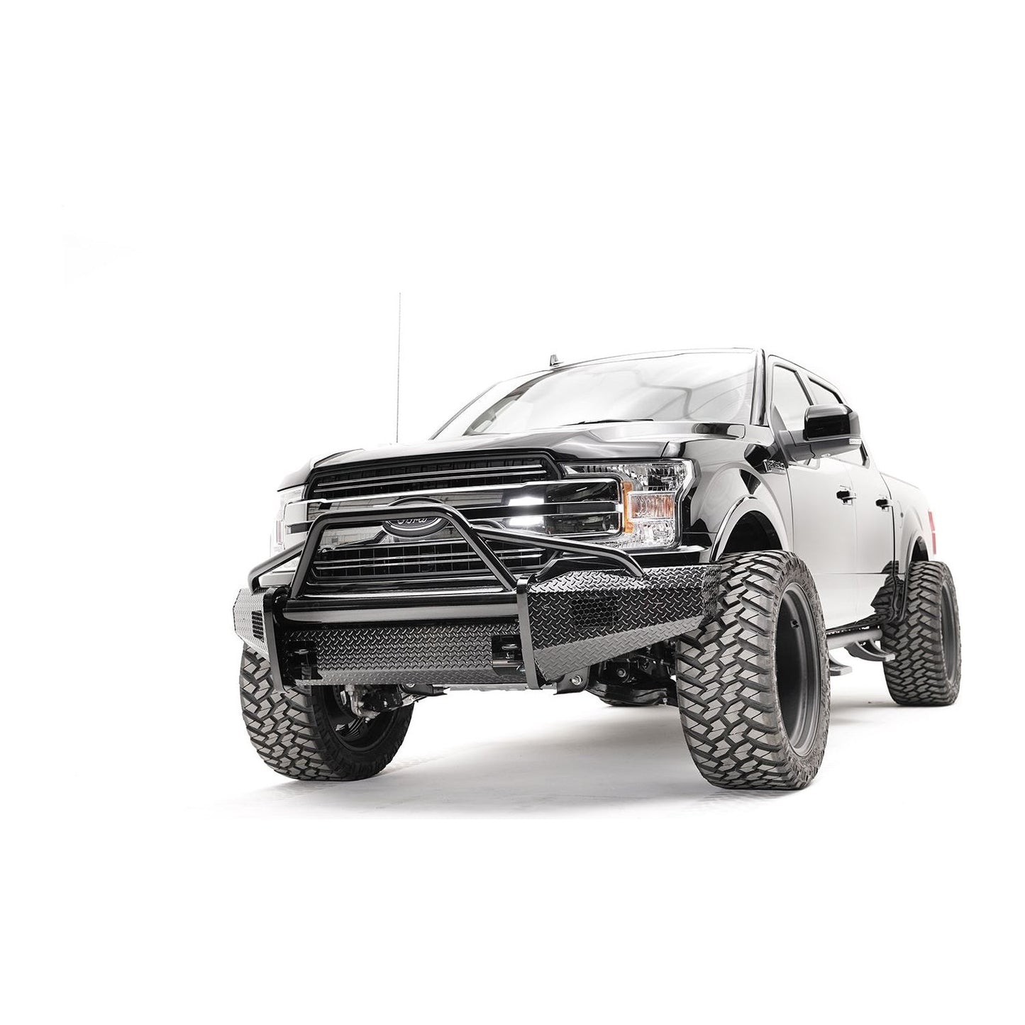 Fab Fours Black Steel Front Bumper 2 Stage Black Powder Coated Pre-Runner l FF18-K4562-1