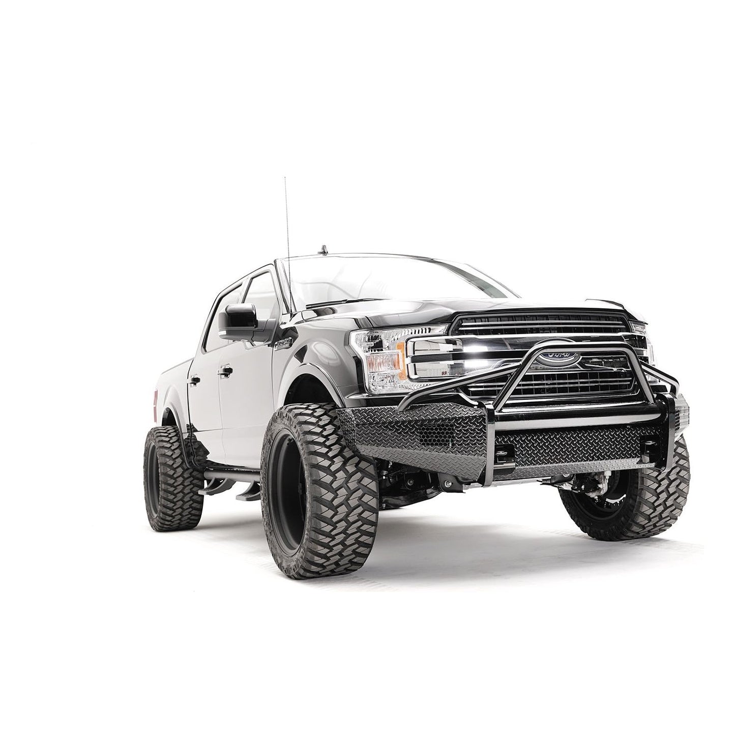 Fab Fours Black Steel Front Bumper 2 Stage Black Powder Coated Pre-Runner l FF18-K4562-1