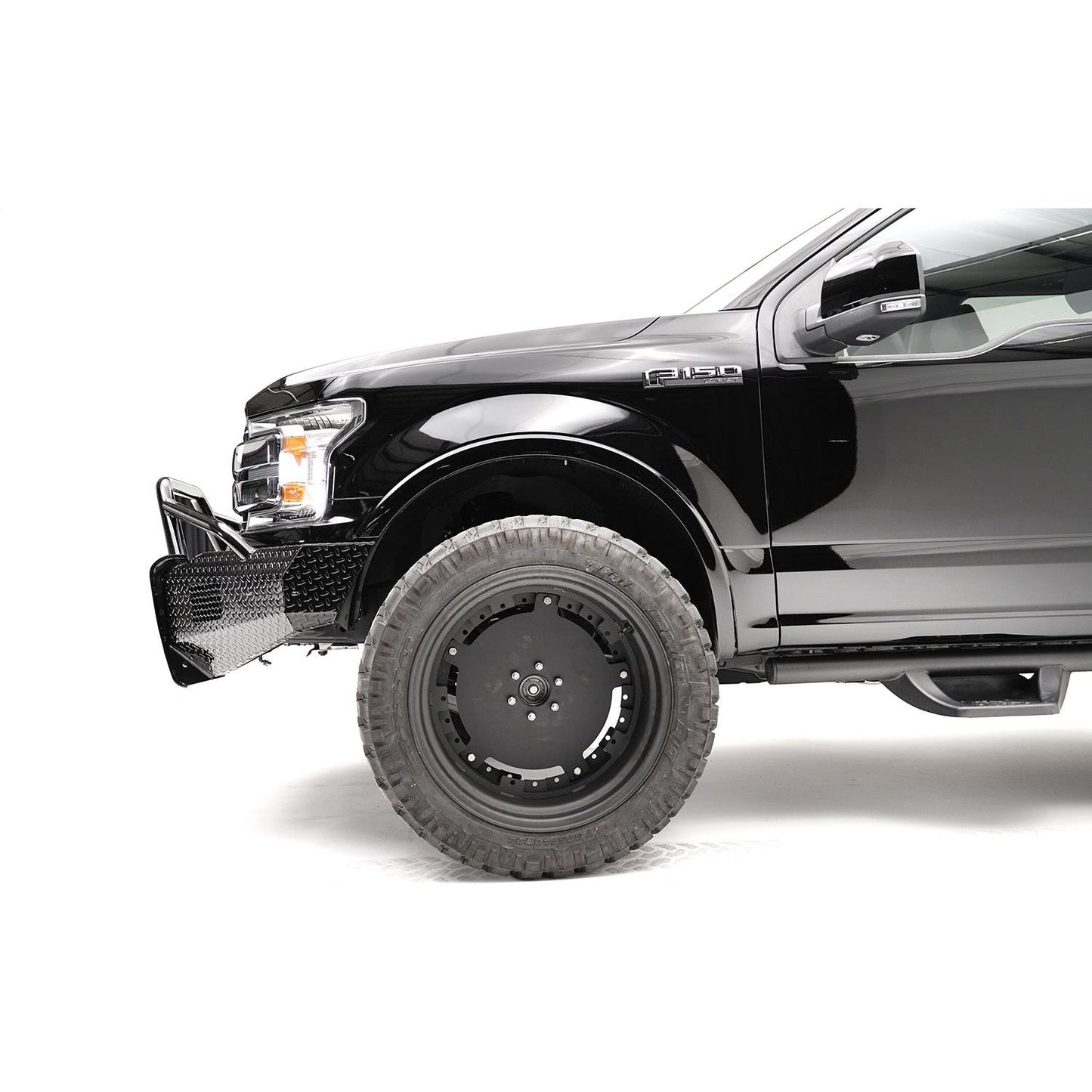 Fab Fours Black Steel Front Bumper 2 Stage Black Powder Coated Pre-Runner l FF18-K4562-1