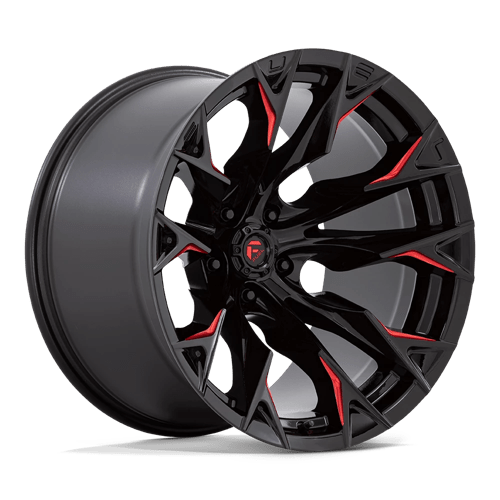 Fuel 1PC D823 FLAME GLOSS BLACK MILLED WITH CANDY RED