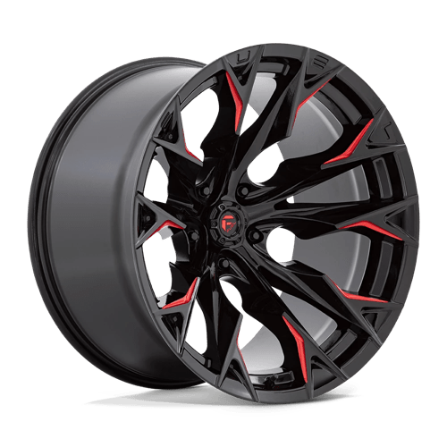 Fuel 1PC D823 FLAME GLOSS BLACK MILLED WITH CANDY RED