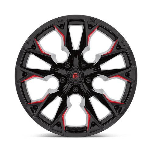 Fuel 1PC D823 FLAME GLOSS BLACK MILLED WITH CANDY RED