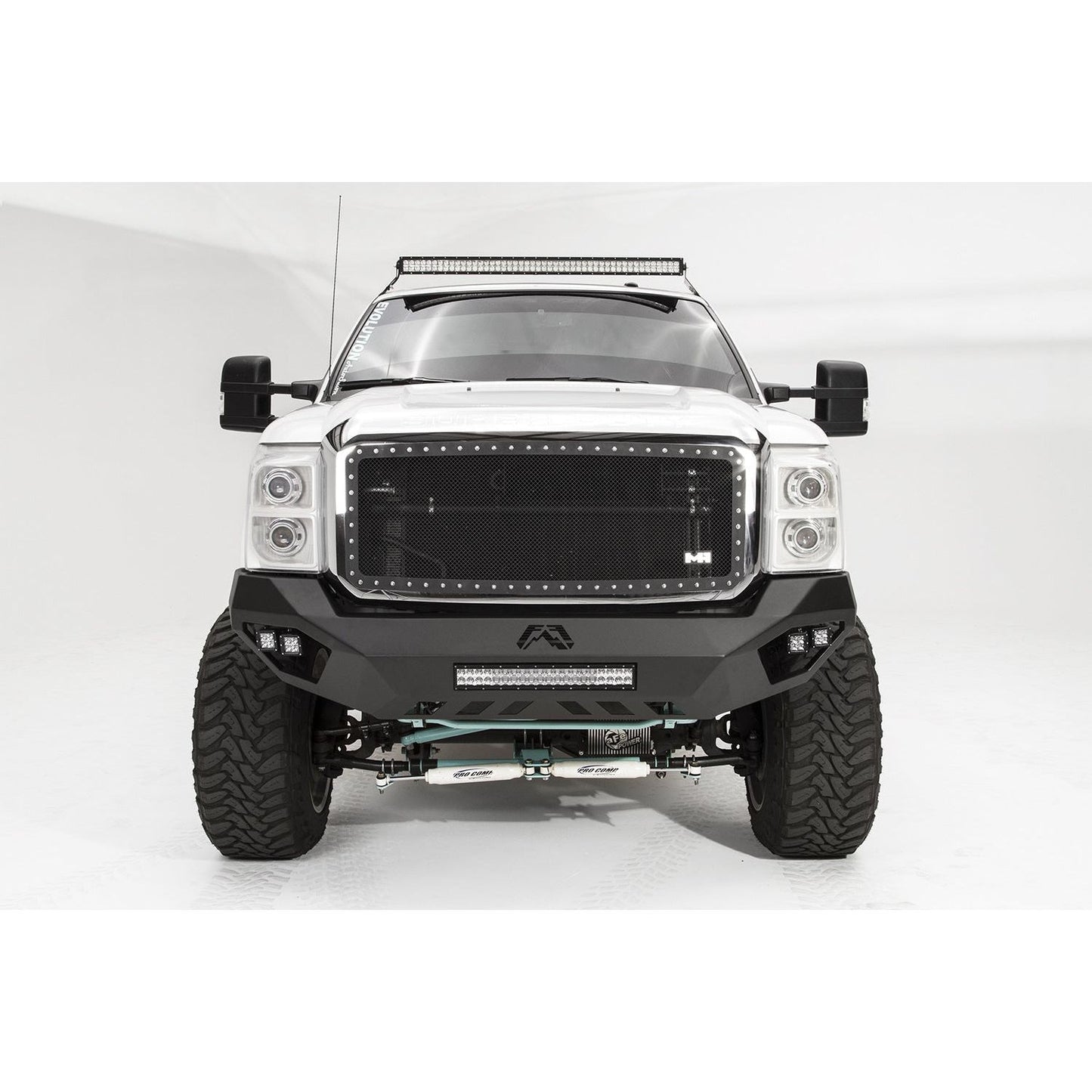 Fab Fours Vengeance Front Bumper 2 Stage Black Powder Coated Pre-Runner Guard l FS11-V2552-1
