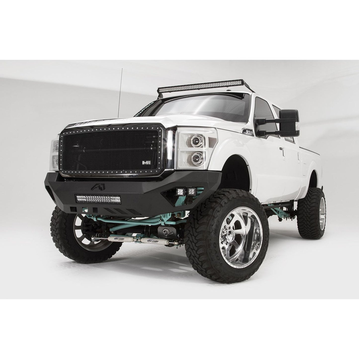Fab Fours Vengeance Front Bumper 2 Stage Black Powder Coated Pre-Runner Guard l FS11-V2552-1