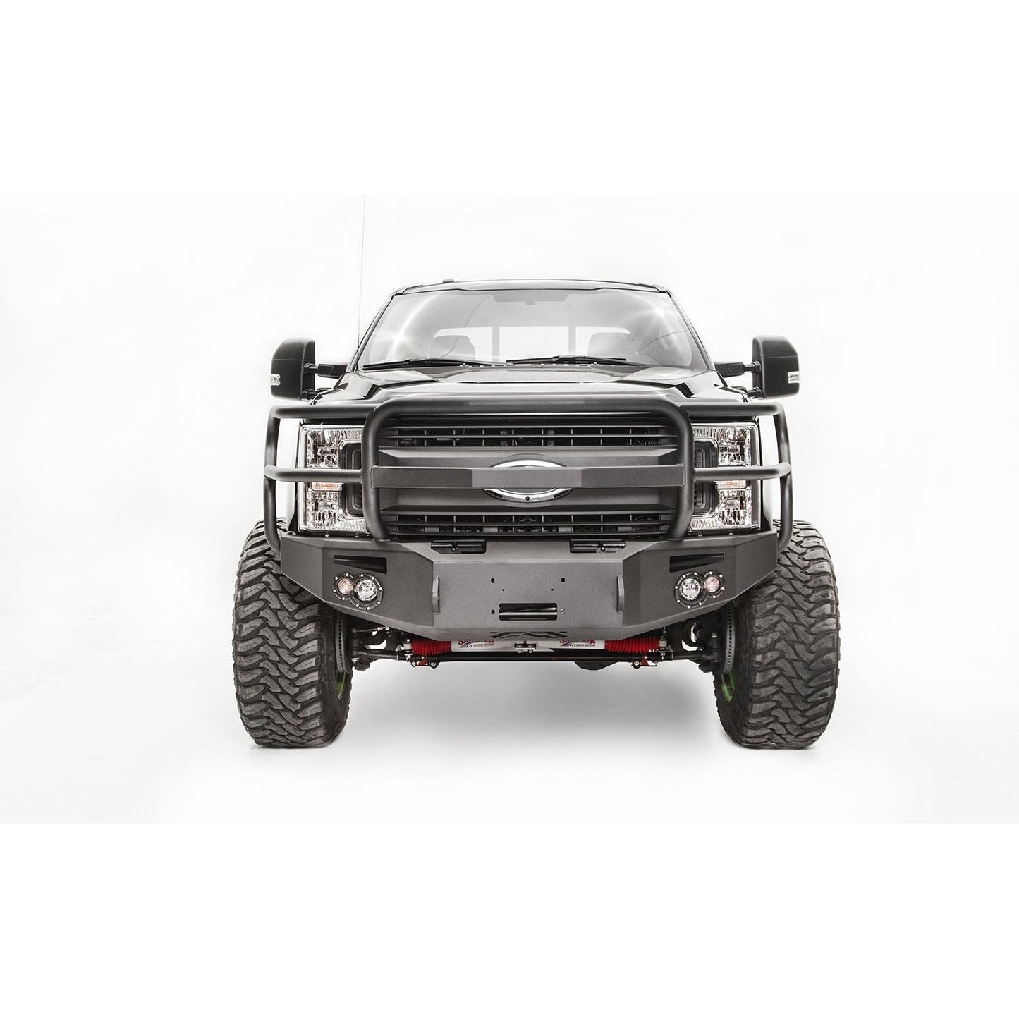 Fab Fours Premium Winch Front Bumper 2 Stage Black Powder Coated w/Full Grill Guard l FS17-A4150-1