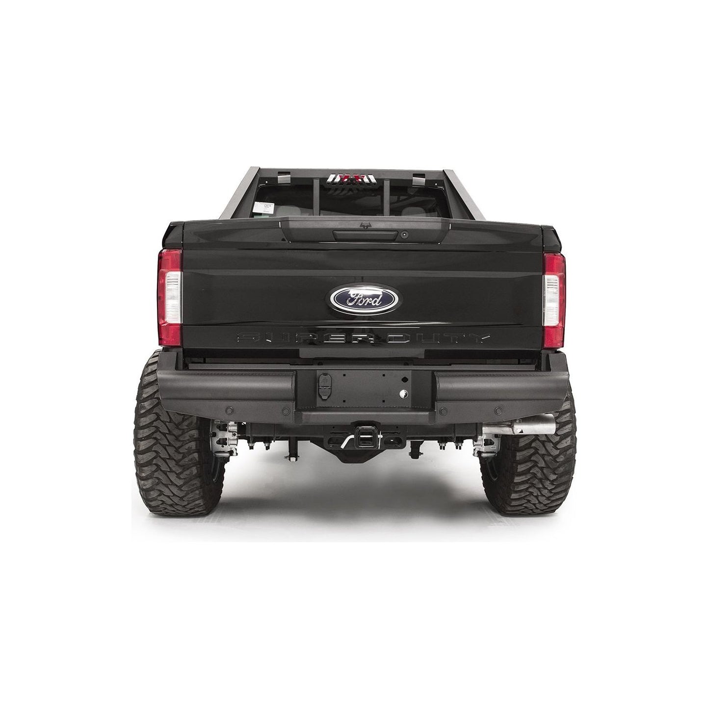 Fab Fours Elite Rear Ranch Bumper 2 Stage Black Powder Coated l FS17-U4150-1