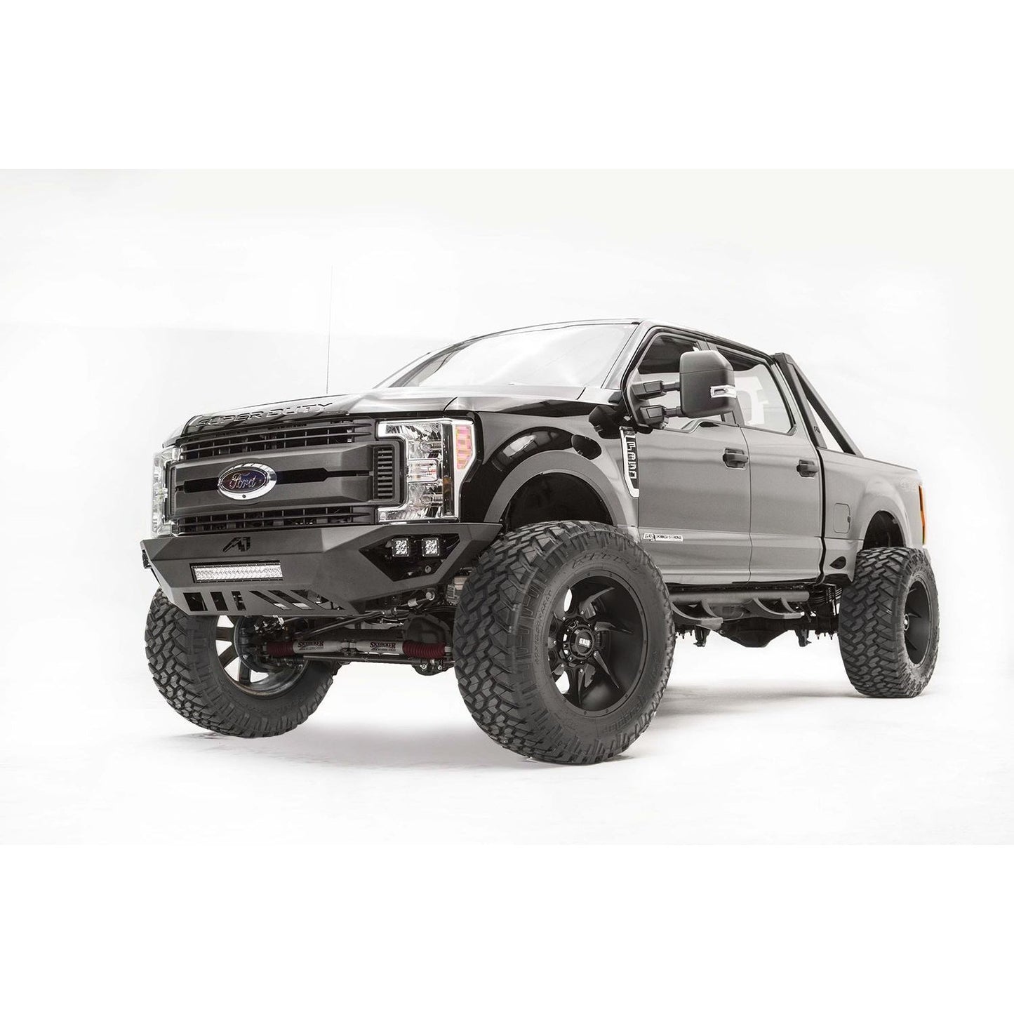 Fab Fours Vengeance Front Bumper 2 Stage Black Powder Coated w/No Guard l FS17-V4151-1