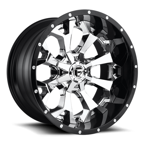 Fuel 1PC D246 ASSAULT CHROME PLATED GLOSS BLACK LIP