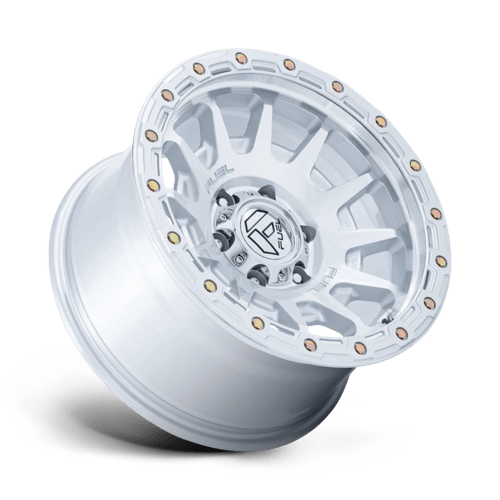 Fuel 1PC FC884 FORTRESS GLOSS SILVER W/ MACHINED FACE