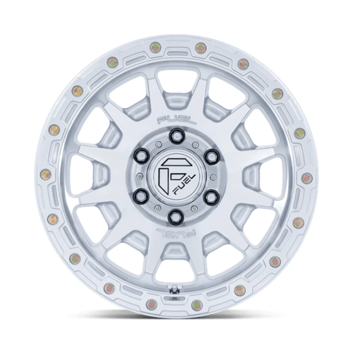 Fuel 1PC FC884 FORTRESS GLOSS SILVER W/ MACHINED FACE