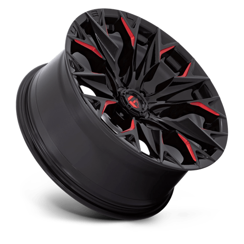 Fuel 1PC D823 FLAME GLOSS BLACK MILLED WITH CANDY RED