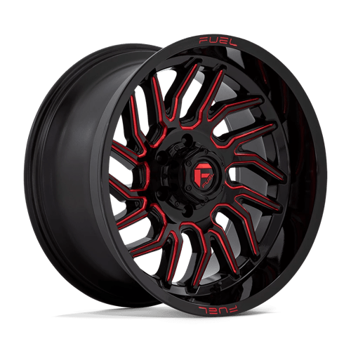 Fuel 1PC D808 HURRICANE GLOSS BLACK MILLED RED TINT