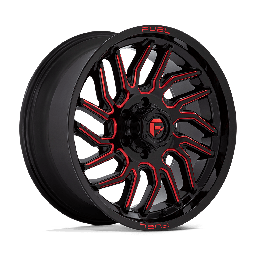 Fuel 1PC D808 HURRICANE GLOSS BLACK MILLED RED TINT