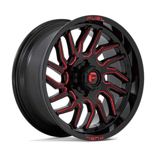Fuel 1PC D808 HURRICANE GLOSS BLACK MILLED RED TINT