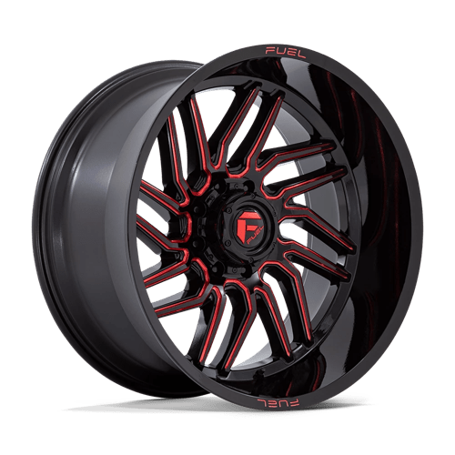 Fuel 1PC D808 HURRICANE GLOSS BLACK MILLED RED TINT