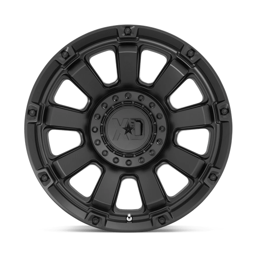 XD XD852 GAUNTLET Satin Black wheel showcasing aggressive design and durability for trucks and SUVs.