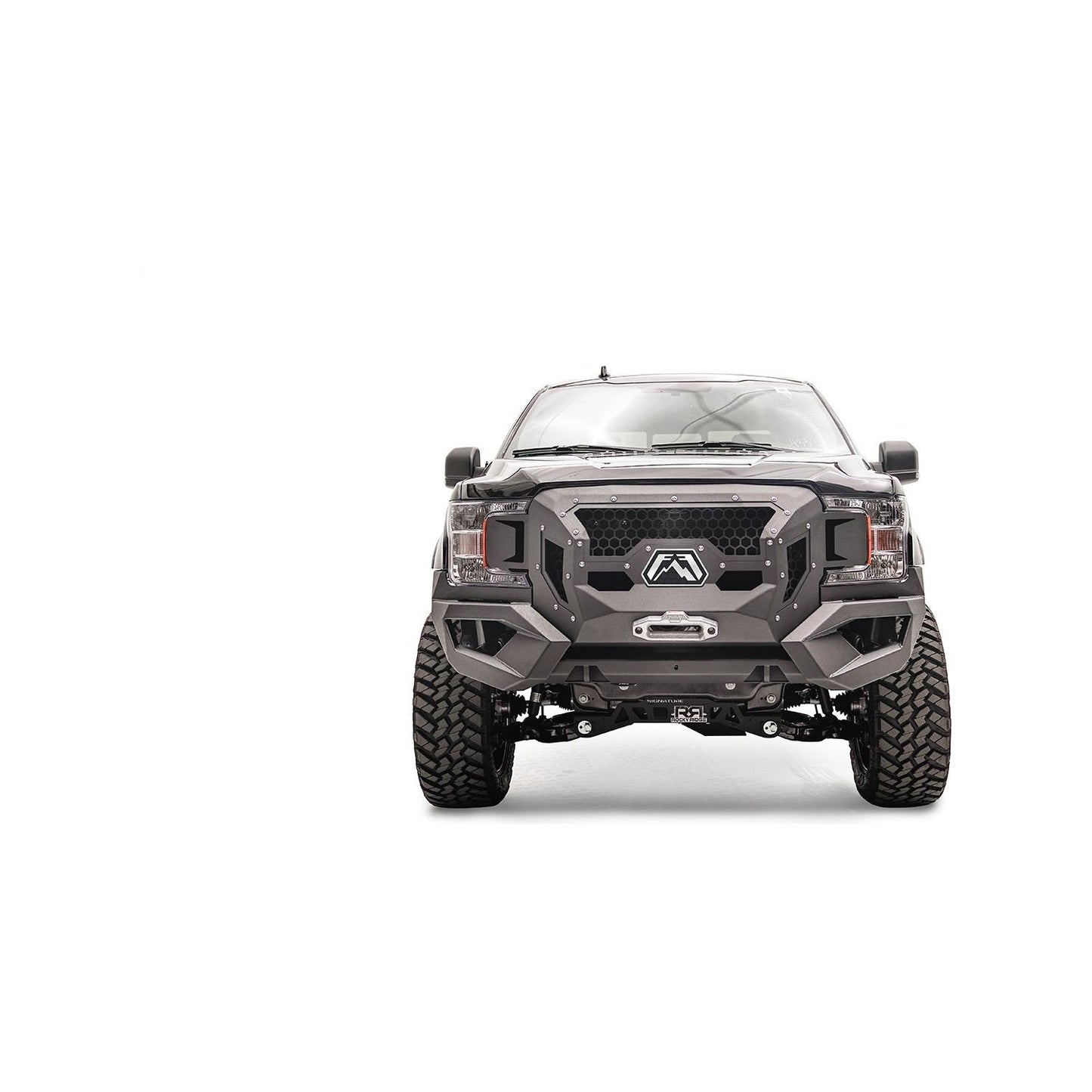 Fab Fours Grumper Front Winch Bumper 2 Stage Black Powder Coated l GR4500-1