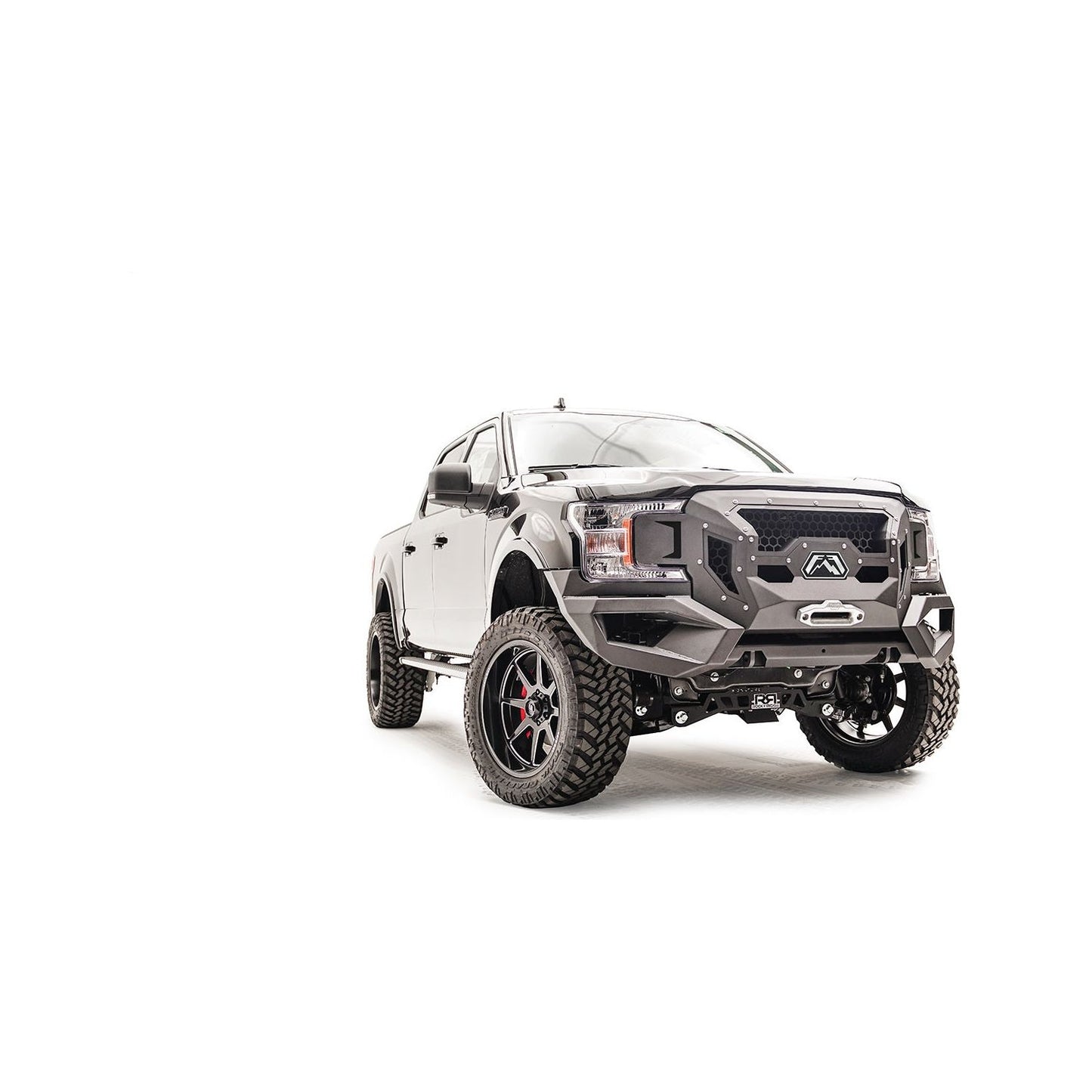 Fab Fours Grumper Front Winch Bumper 2 Stage Black Powder Coated l GR4500-1