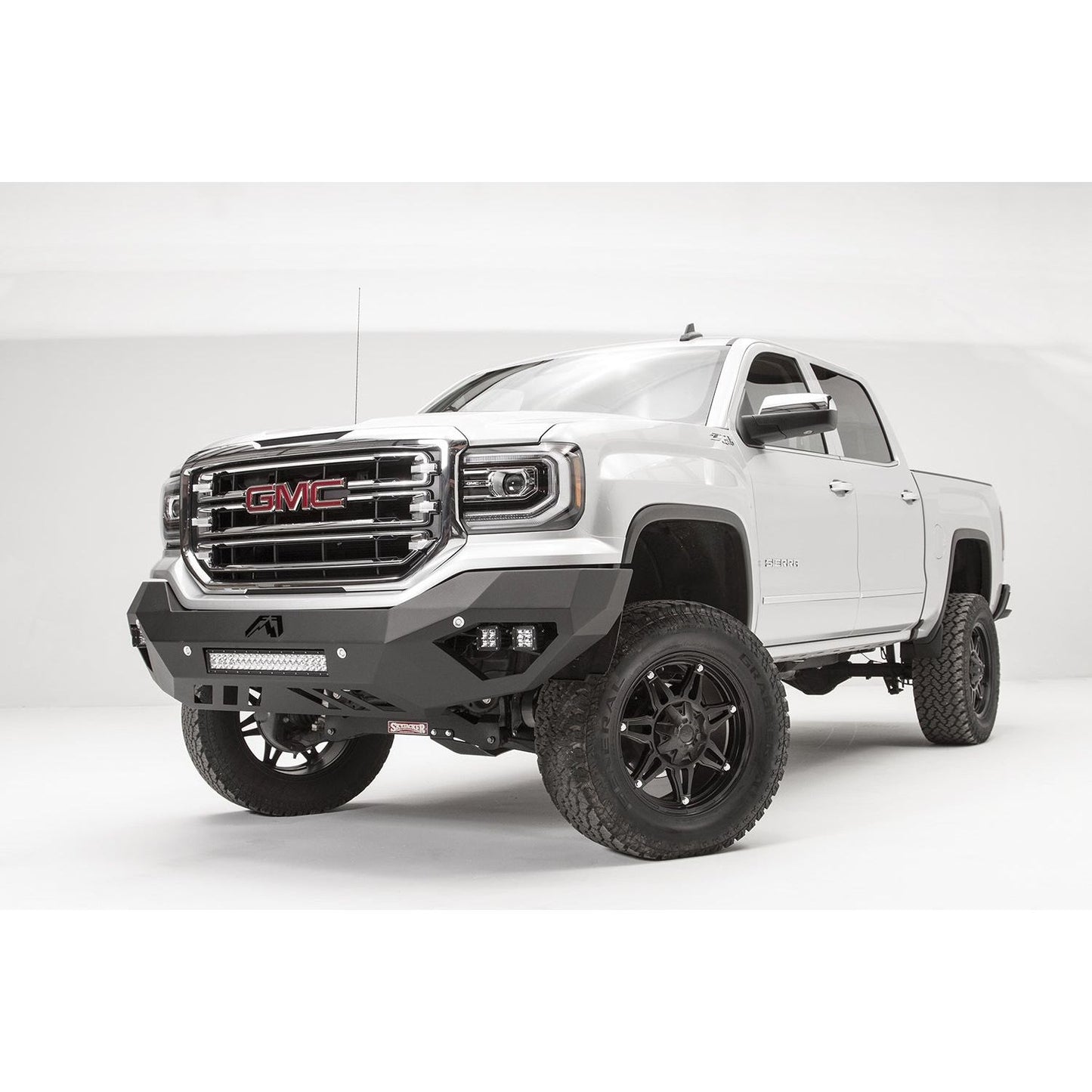 Fab Fours Vengeance Front Bumper 2 Stage Black Powder Coated No Guard l GS16-D3951-1