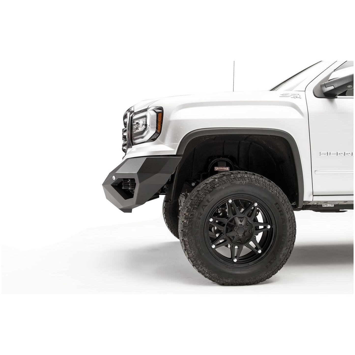 Fab Fours Vengeance Front Bumper 2 Stage Black Powder Coated No Guard l GS16-D3951-1