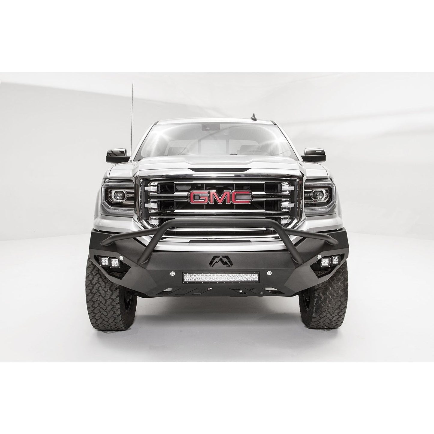 Fab Fours Vengeance Front Bumper 2 Stage Black Powder Coated Pre-Runner Guard l GS16-D3952-1