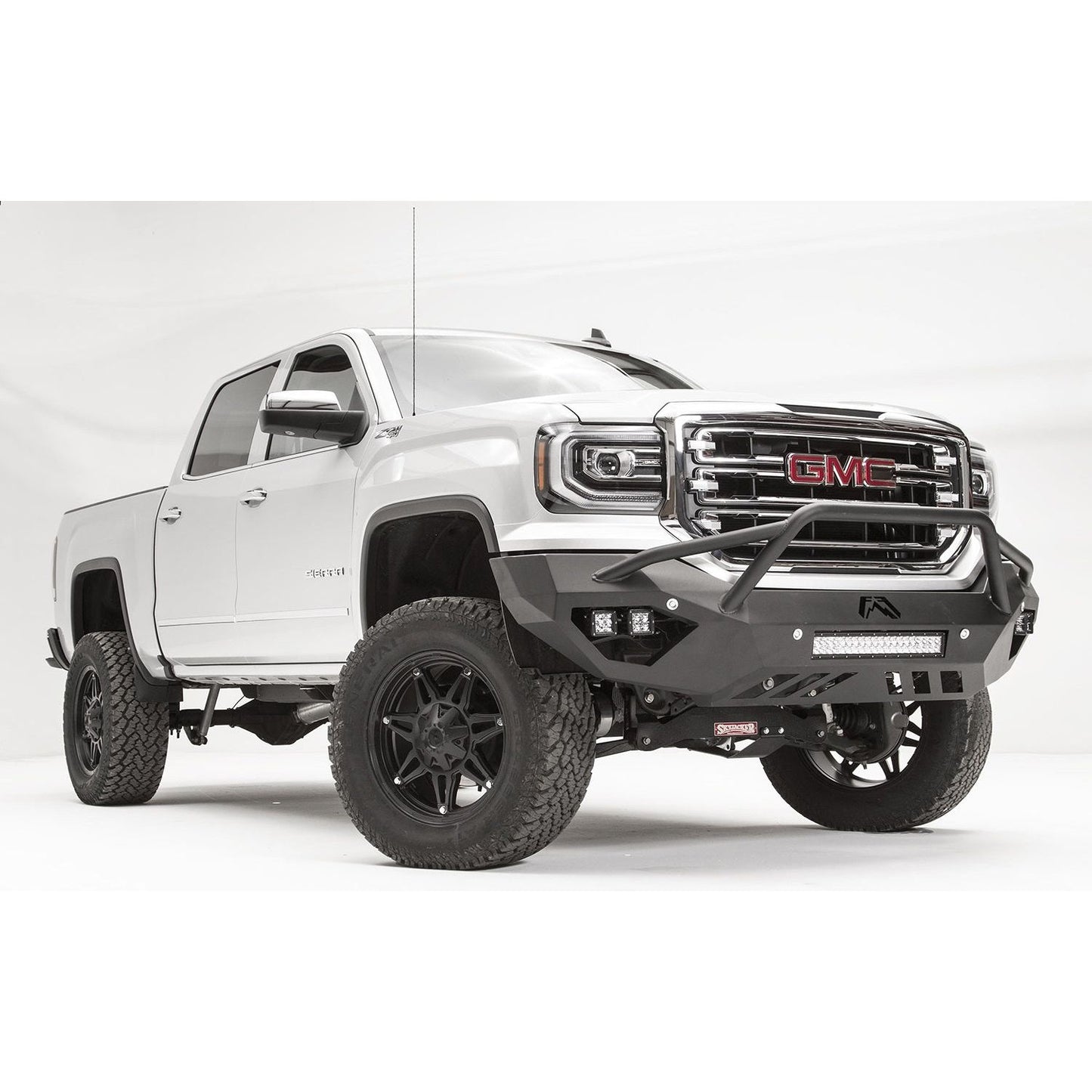 Fab Fours Vengeance Front Bumper 2 Stage Black Powder Coated Pre-Runner Guard l GS16-D3952-1