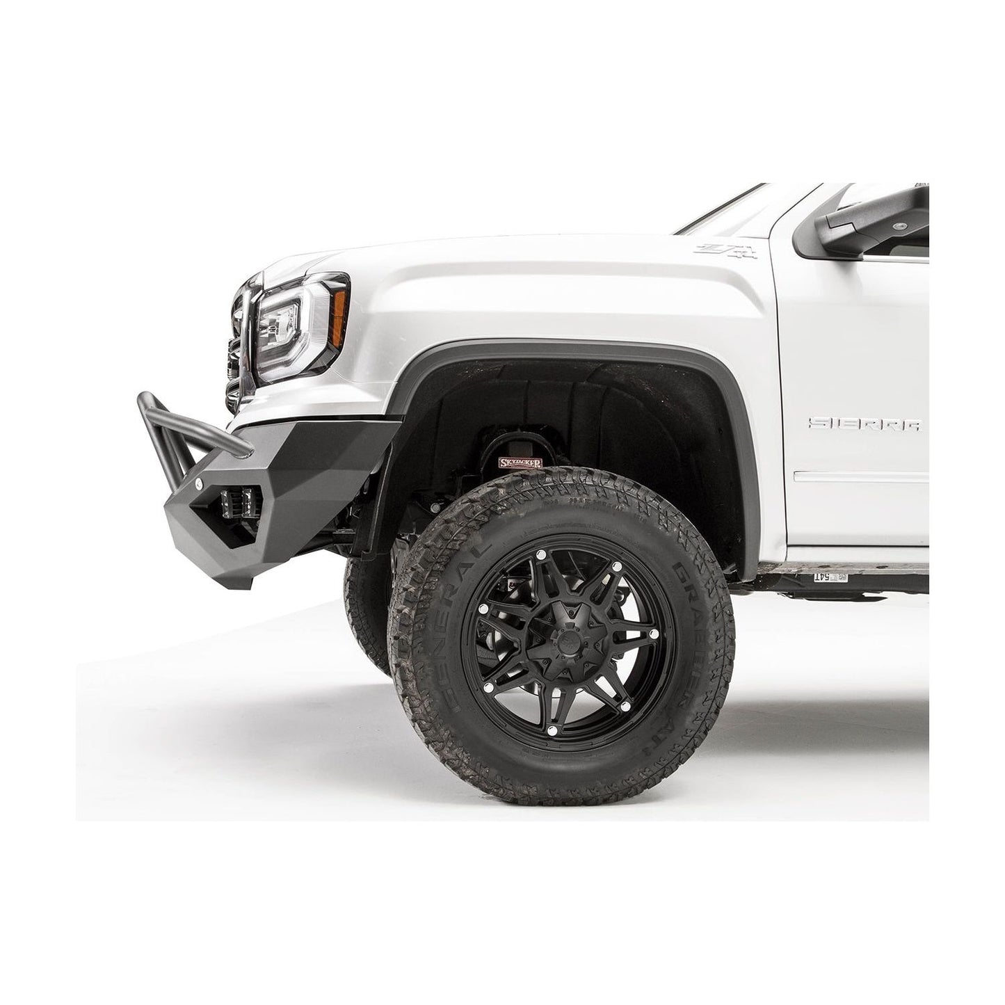 Fab Fours Vengeance Front Bumper 2 Stage Black Powder Coated Pre-Runner Guard l GS16-D3952-1