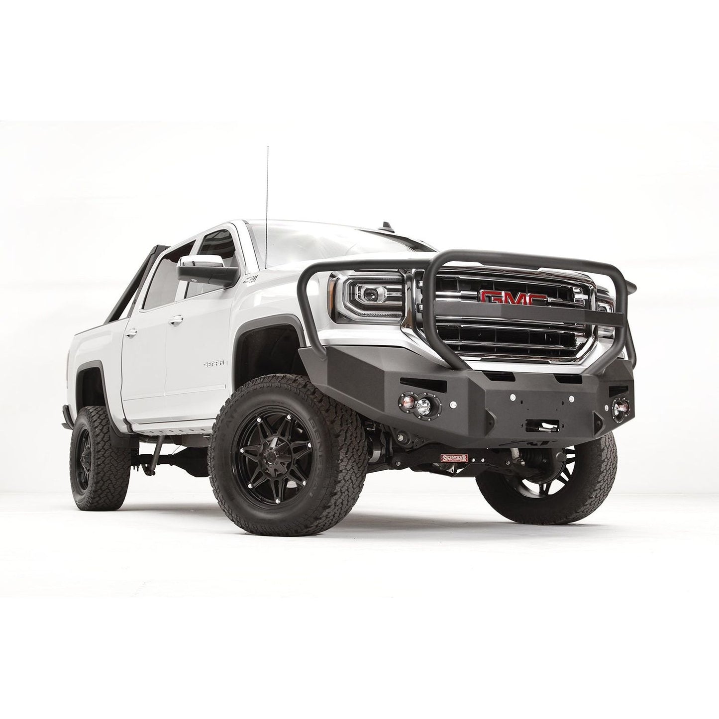 Fab Fours Premium Winch Front Bumper 2 Stage Black Powder Coated w/Full Guard w/Sensors l GS16-F3950-1