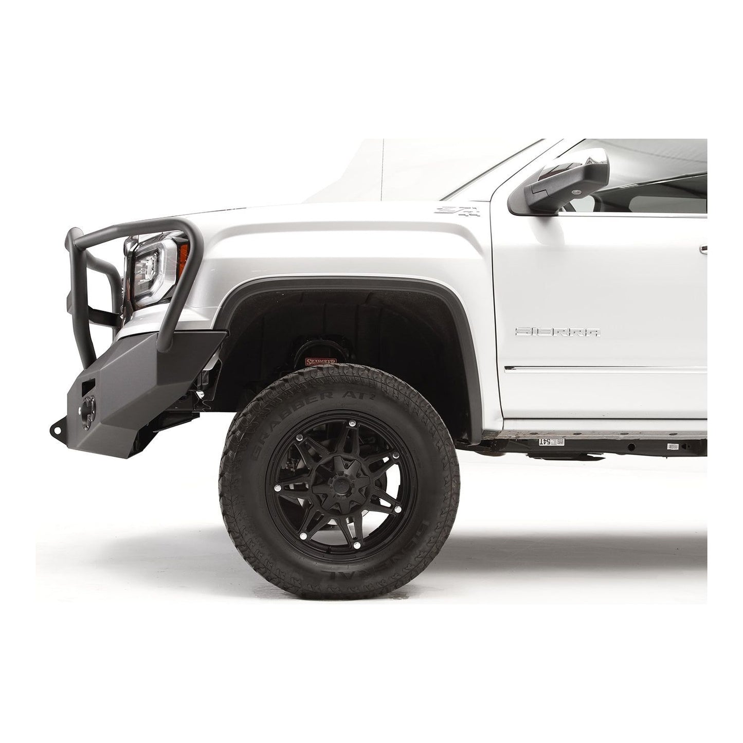 Fab Fours Premium Winch Front Bumper 2 Stage Black Powder Coated w/Full Guard w/Sensors l GS16-F3950-1