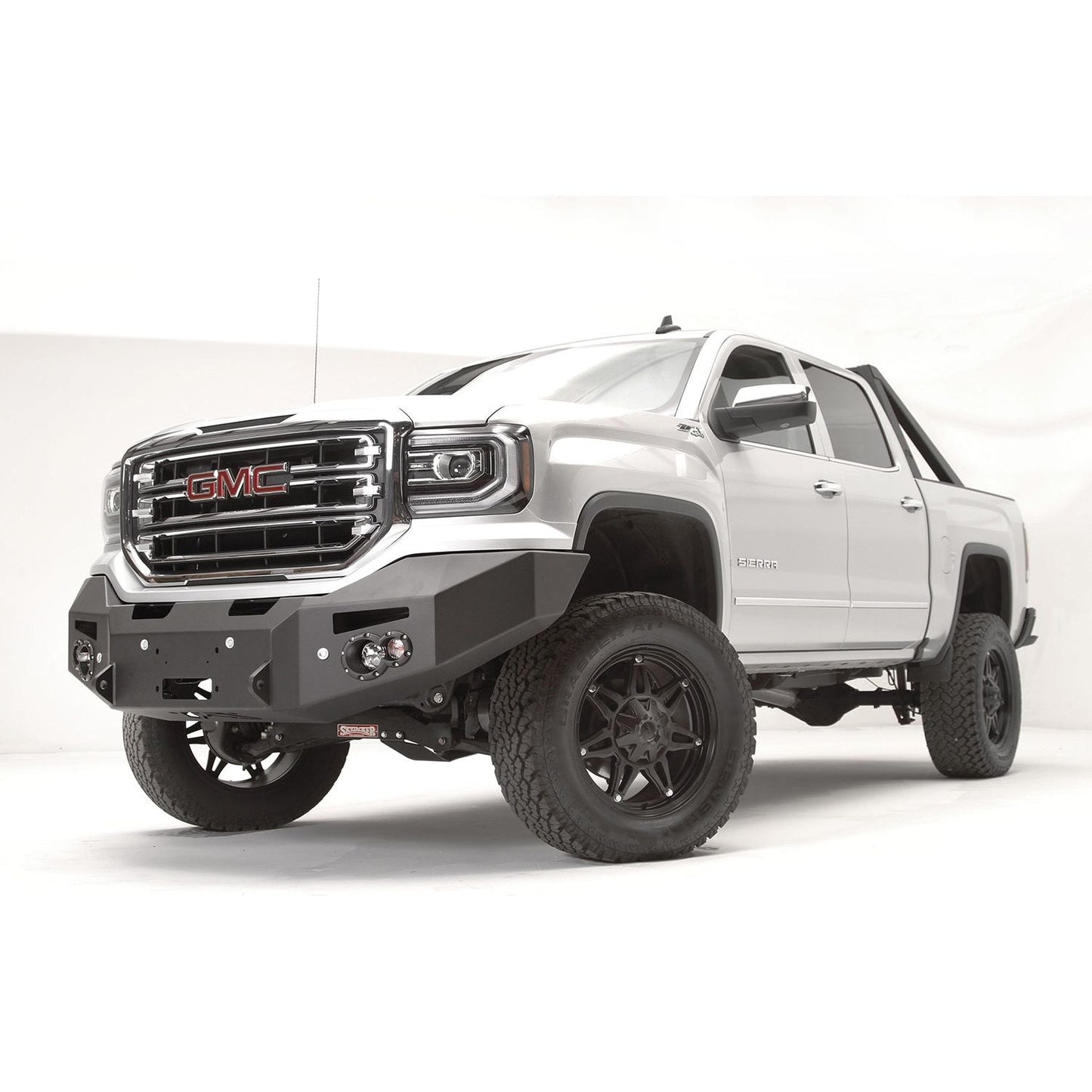 Fab Fours Premium Winch Front Bumper 2 Stage Black Powder Coated w/No Guard w/Sensors l GS16-F3951-1