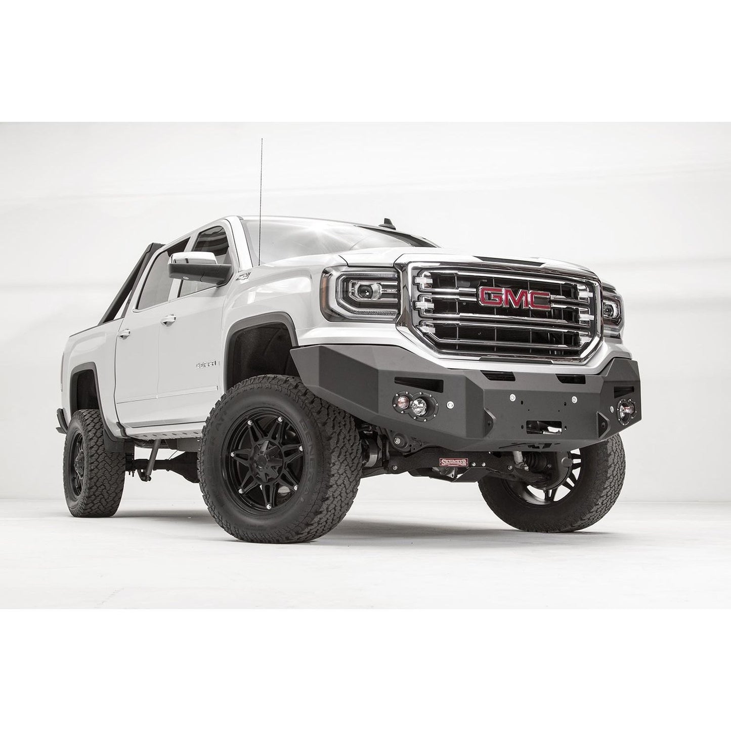 Fab Fours Premium Winch Front Bumper 2 Stage Black Powder Coated w/No Guard w/Sensors l GS16-F3951-1
