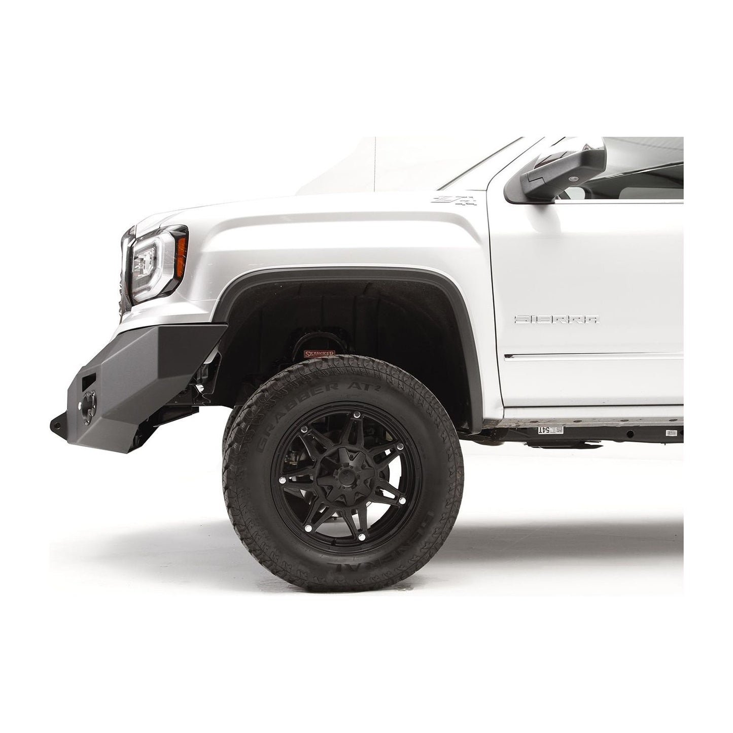 Fab Fours Premium Winch Front Bumper 2 Stage Black Powder Coated w/No Guard w/Sensors l GS16-F3951-1