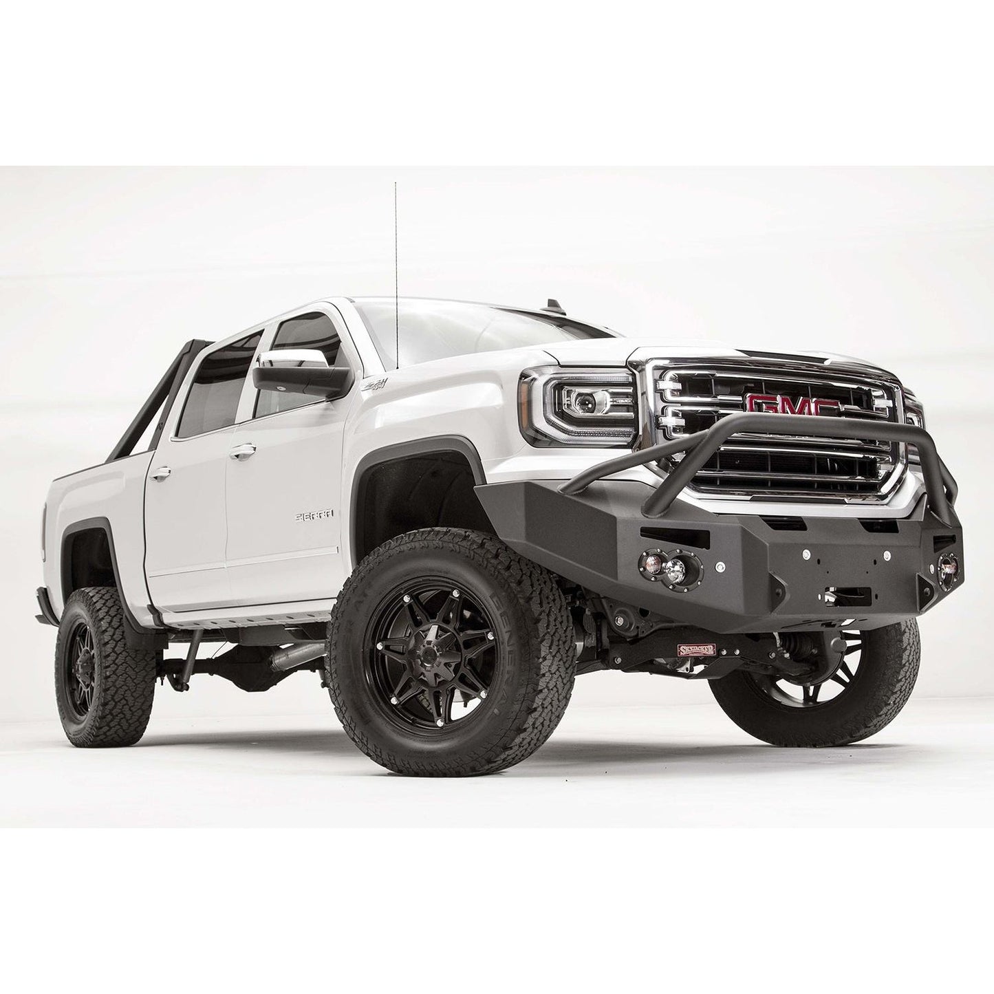 Fab Fours Premium Winch Front Bumper 2 Stage Black Powder Coated w/Sensors Pre-Runner Guard l GS16-F3952-1
