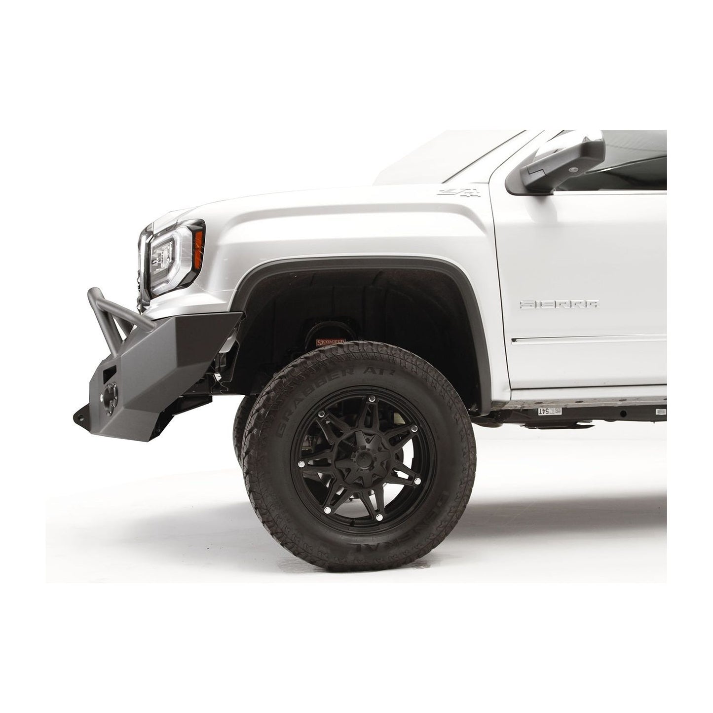 Fab Fours Premium Winch Front Bumper 2 Stage Black Powder Coated w/Sensors Pre-Runner Guard l GS16-F3952-1